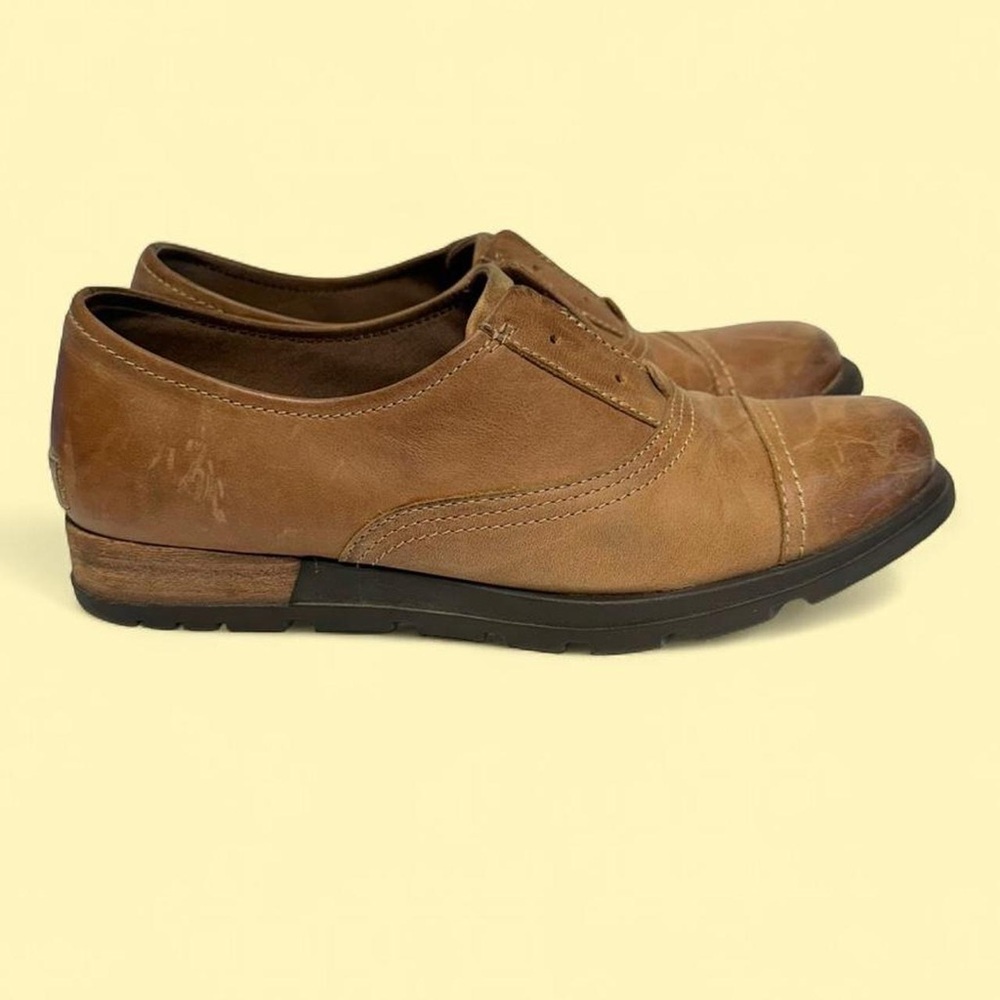 Sorel brown leather oxford slip on shoes, comfortable Women's Size US 8.5